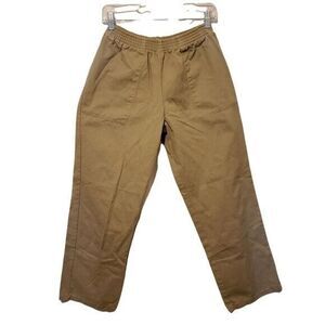 Atlas Womens Size S Tan  Solid Elastic Waist Cargo Pants